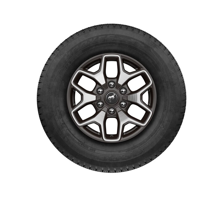 17" Machined Carbonized Grey-Painted Aluminum wheel