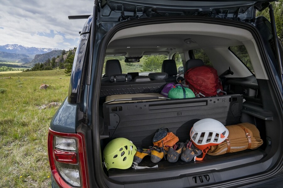 Close-up of interior cargo space of the 2023 Ford Bronco® Sport SUV
