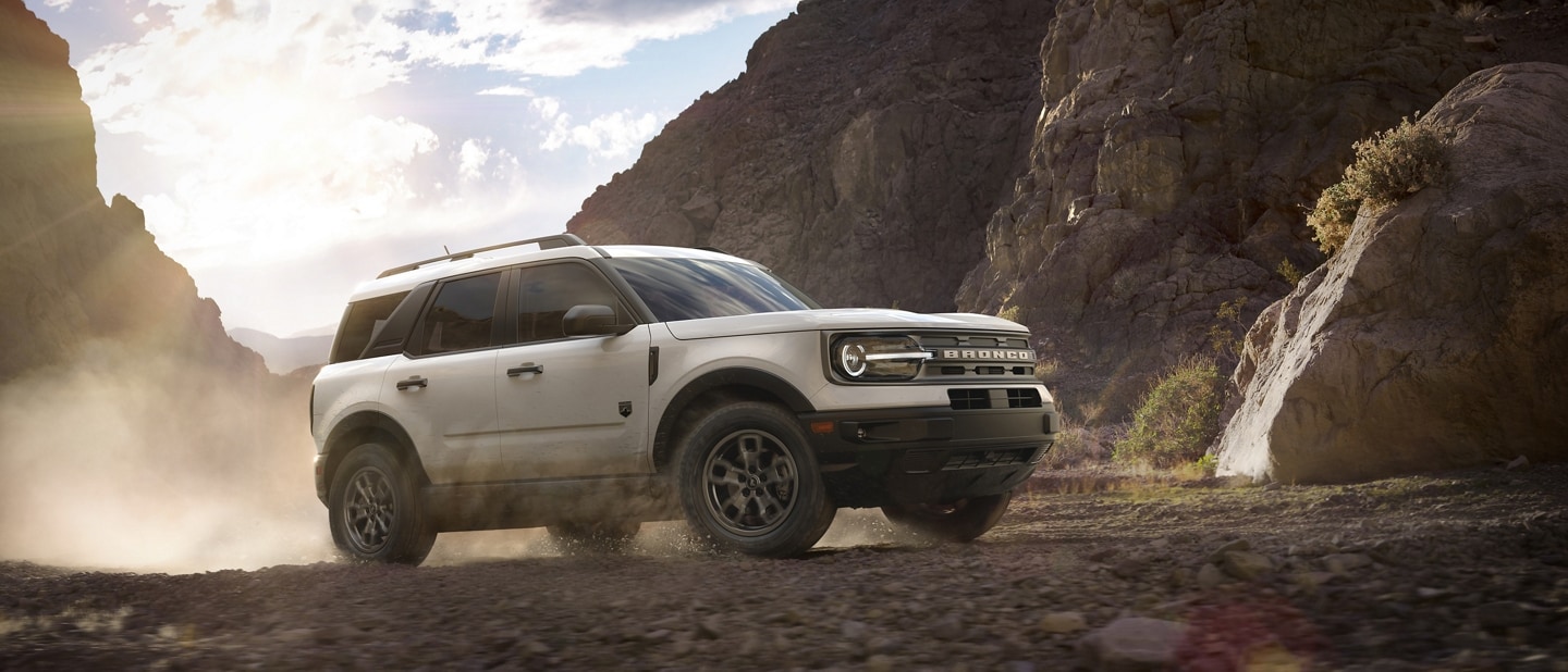 2023 Ford Bronco® Sport SUV being driven on dirt terrain