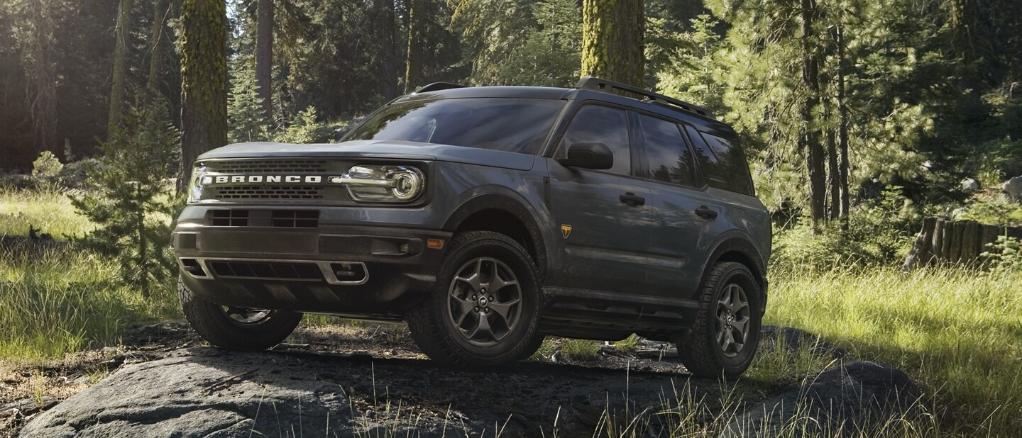 2023 Ford Bronco® Sport SUV parked on rocky terrain
