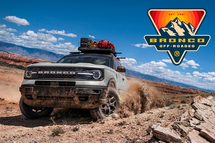 2024 Ford Bronco® Sport SUV driving through desert terrain
