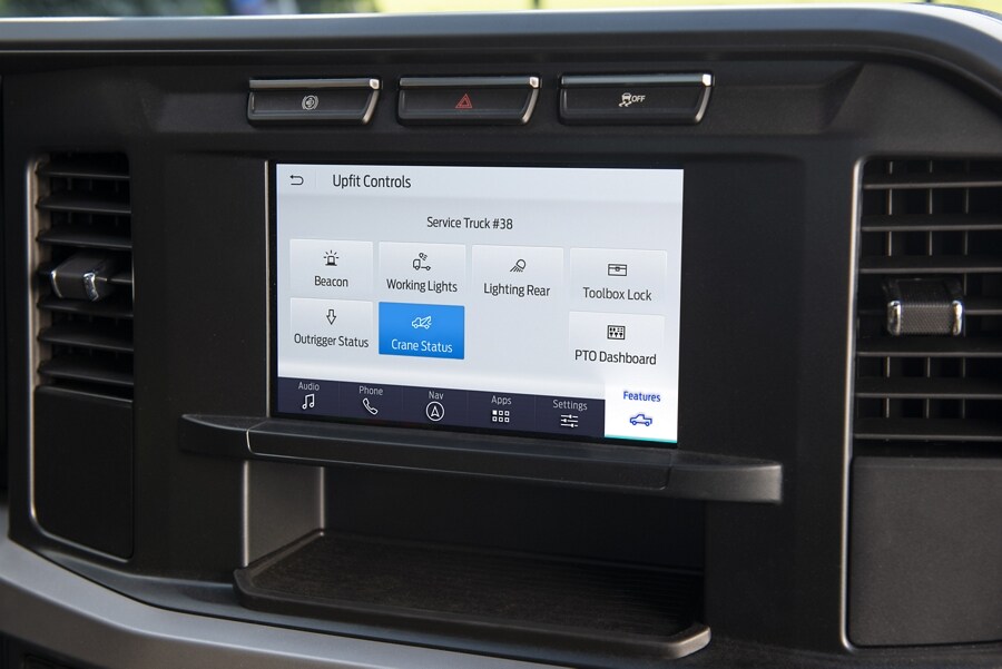 2023 Ford Super Duty® Chassis Cab factory-installed programmable upfitter interface module