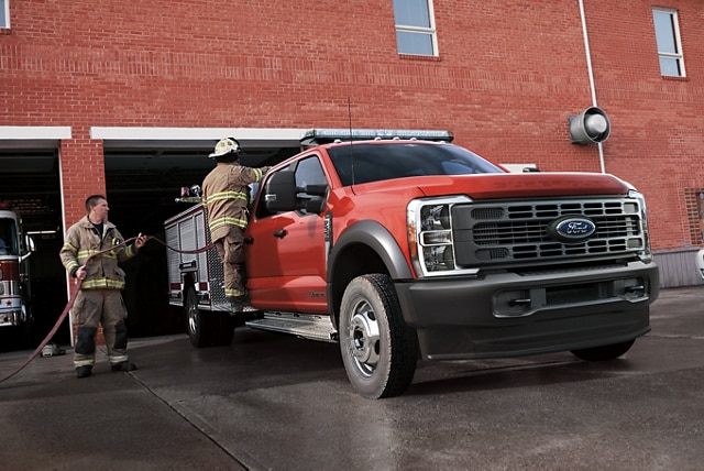 A 2025 Ford Super Duty® F-550® XLT with a firetruck package