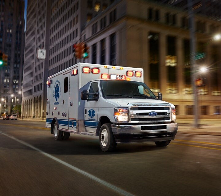 2026 Ford E-Series Cutaway dual-rear-wheel with Type 3 ambulance upfit
