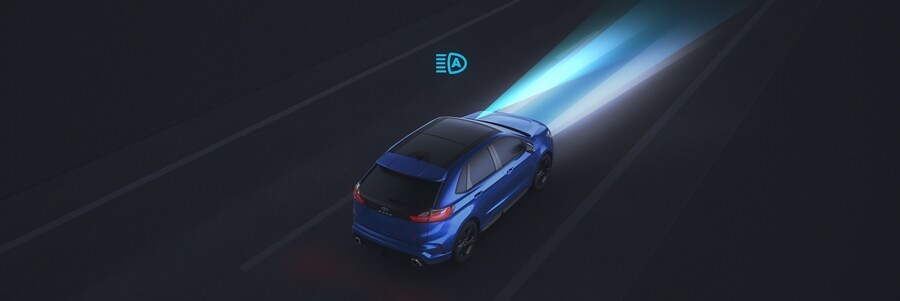 Graphic demonstrating Auto High Beam Headlamps