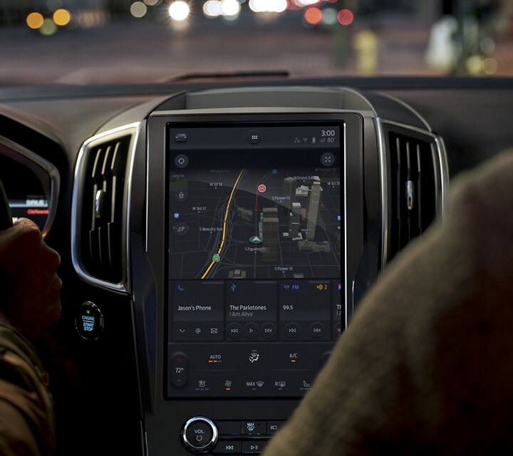 Interior view of the 12-inch portrait touchscreen