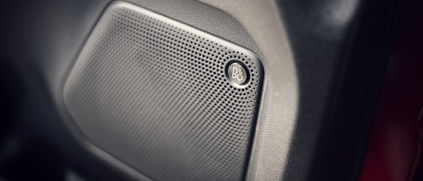 Close view of a speaker from the available B&O® Sound System