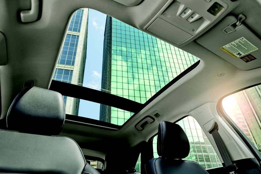 2022 Ford Escape showing available Panoramic Vista Roof® from inside the cabin