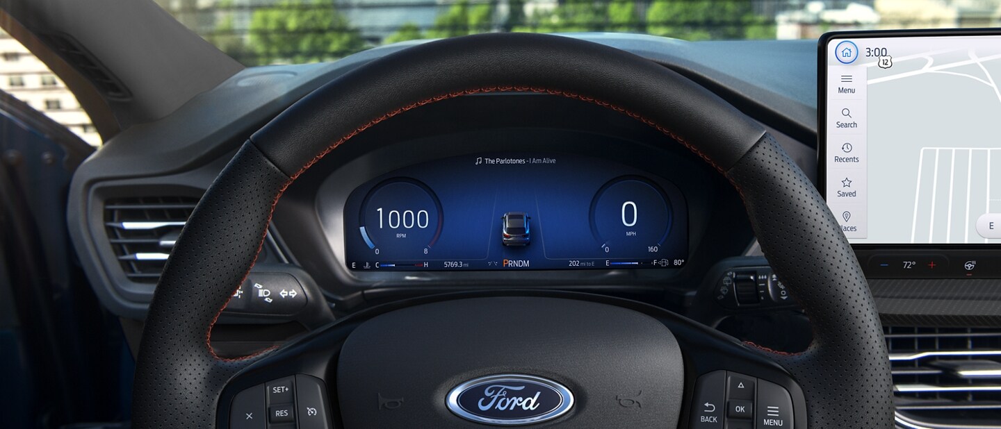 Available 12.3” digital instrument cluster in a 2023 Ford Escape® displaying Normal driving mode