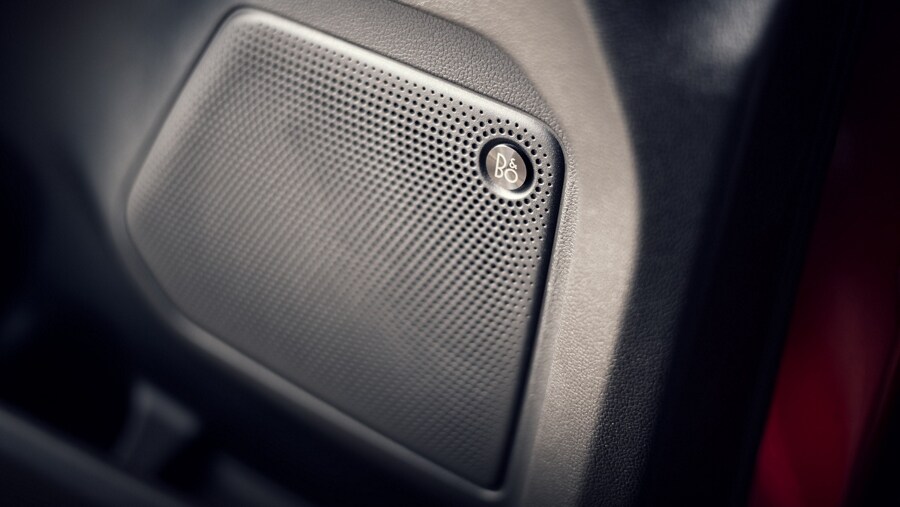 Close-up view of a Bang and Olufsen® speaker