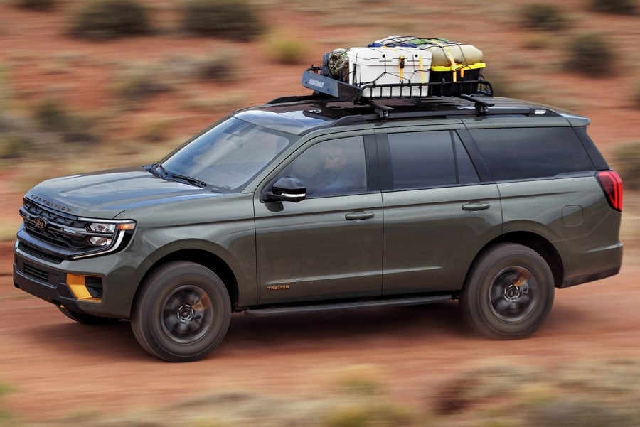2025 Ford Expedition® being driven on a dirt trail
