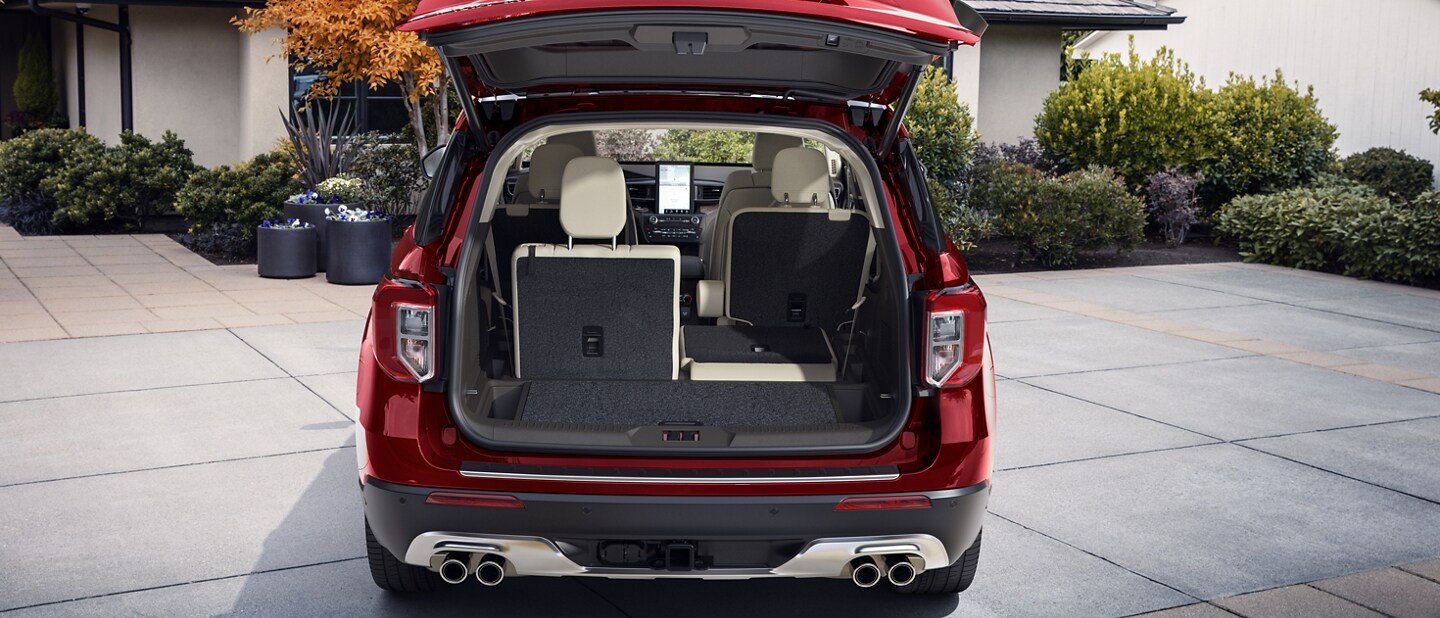 2023 Ford Explorer® SUV parked with power liftgate open