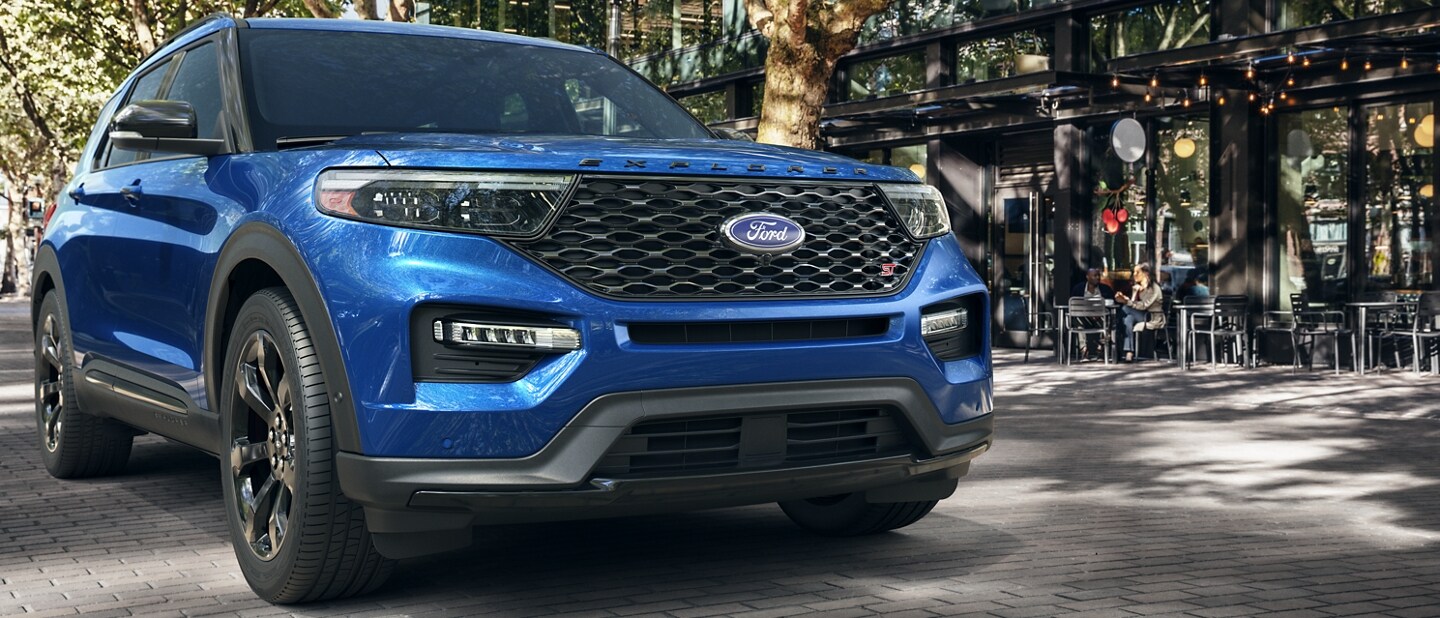 2023 Ford Explorer® ST model parked on a city street