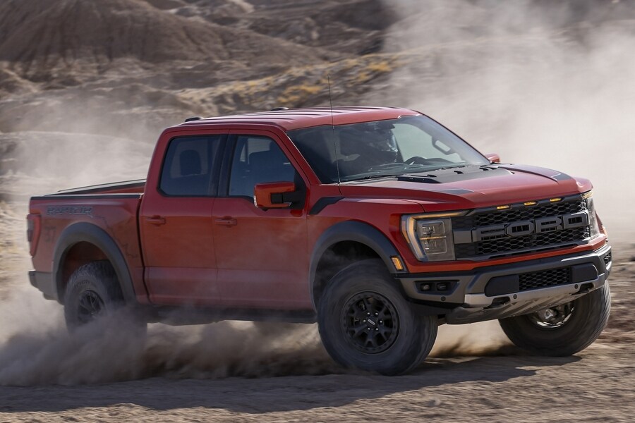 2023 Ford F-150® Raptor® being driven in the desert