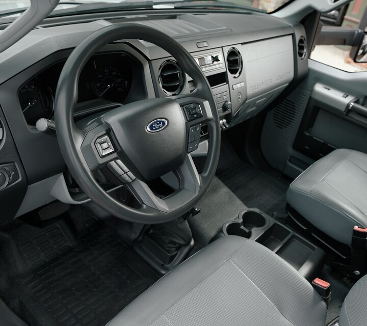 Front interior of 2023 Ford F-750 Regular Cab