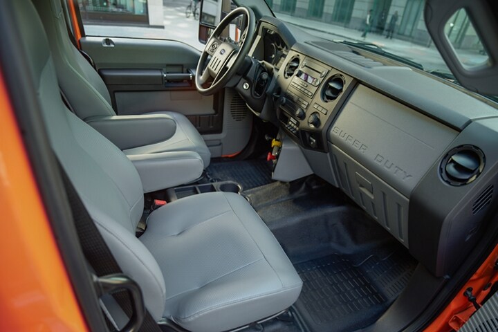 Front interior of 2024 Ford F-750