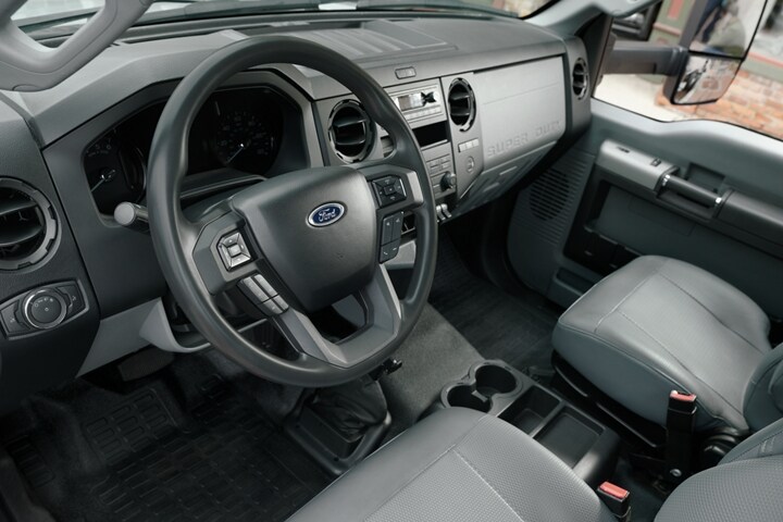 Front interior of a 2024 Ford F-750 Regular Cab