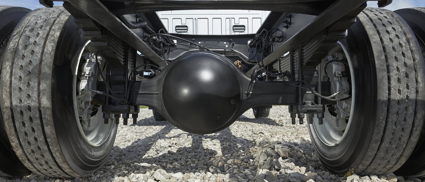Close-up of 2025 Ford Medium Duty Dana Spicer® rear axle