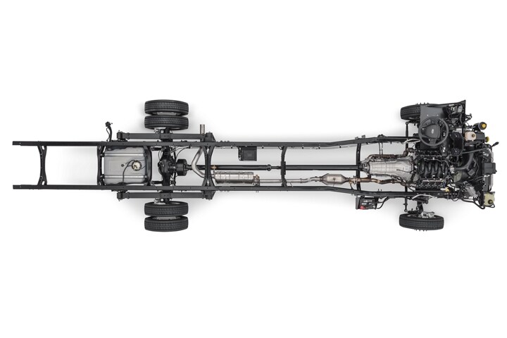 Overhead view of a 2024 Ford F-59 Commercial Stripped Chassis
