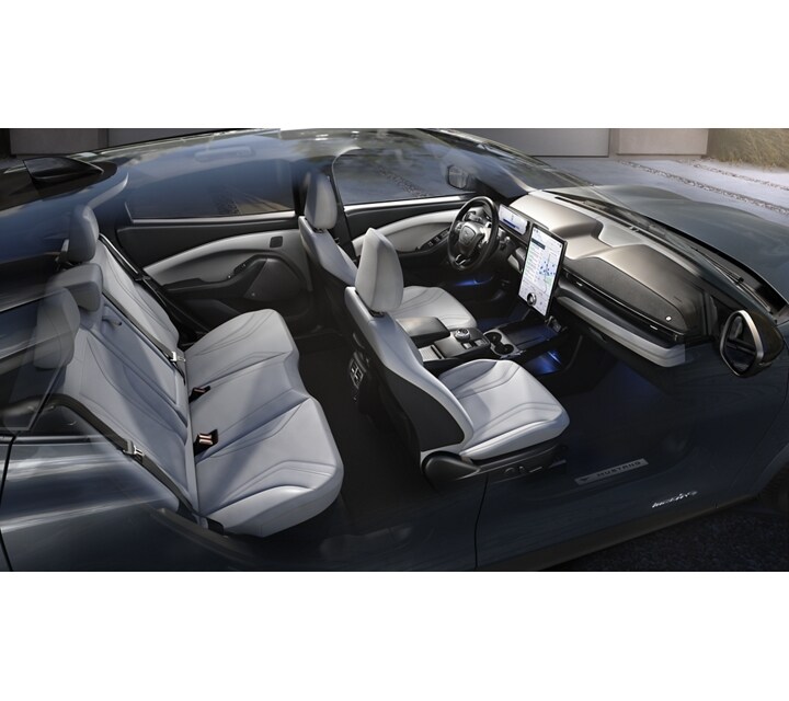 Light Space Grey interior of the 2023 Ford Mustang Mach-E®