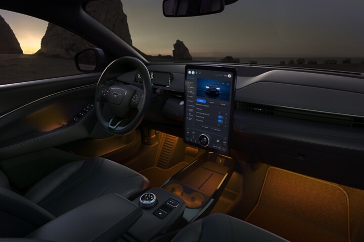 Drive experience lighting in a 2023 Ford Mustang Mach-E®
