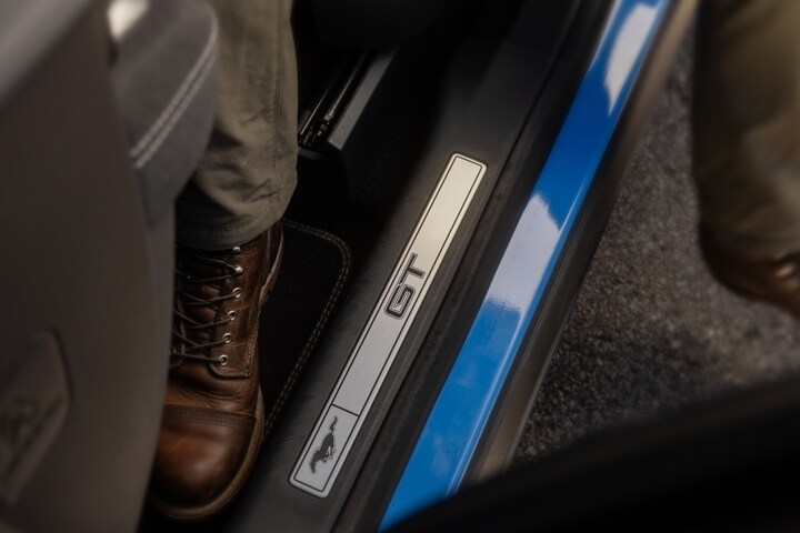 Scuff guard with GT badging on the 2023 Ford Mustang Mach-E® GT Performance Edition model