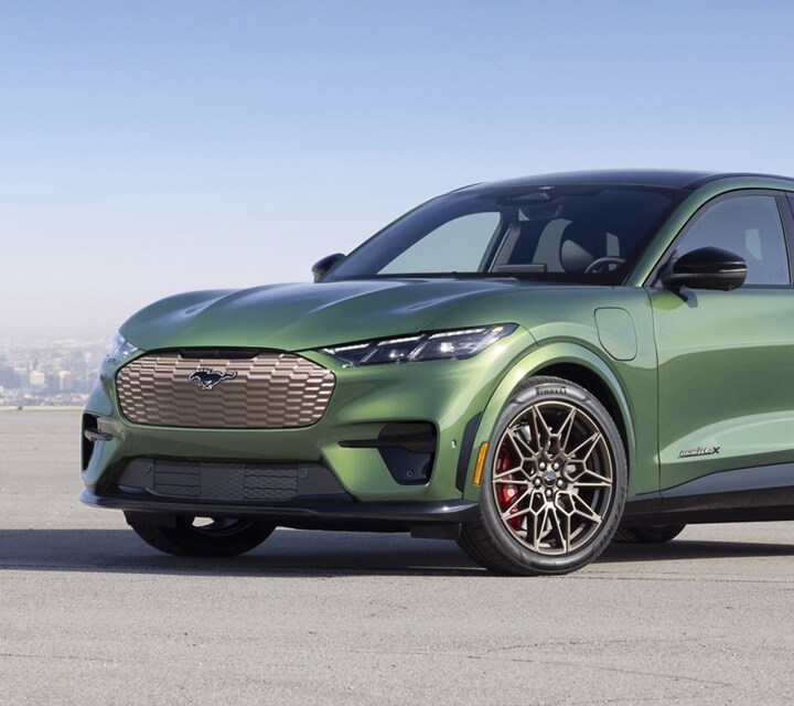 2024 Ford Mustang Mach-E® parked and outfitted with the Bronze Appearance package