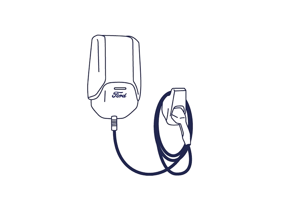 Illustration of the Ford Connected Charge Station