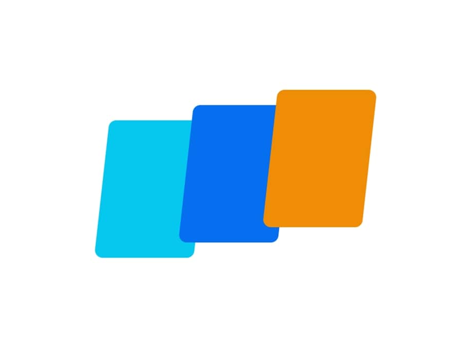 Graphic of colour blocks overlapping