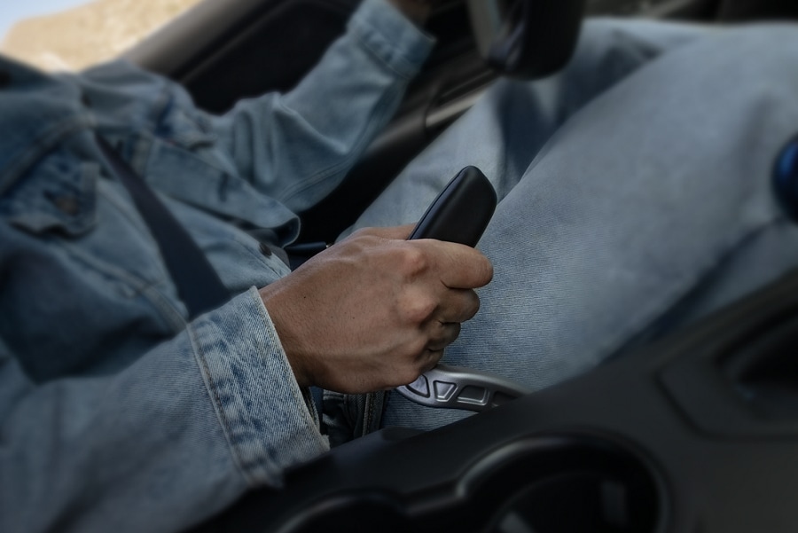 Person using the available Drift Brake in a 2024 Ford Mustang® model on a closed course