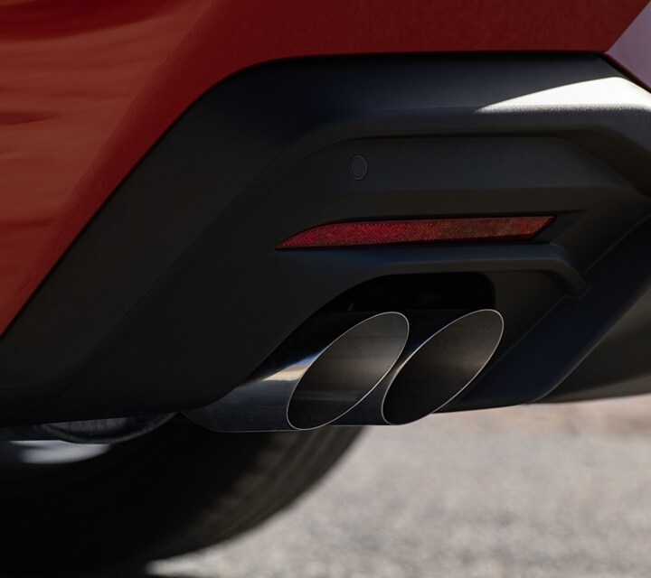 2024 Ford Mustang® model active valve performance exhaust with quad chrome tips