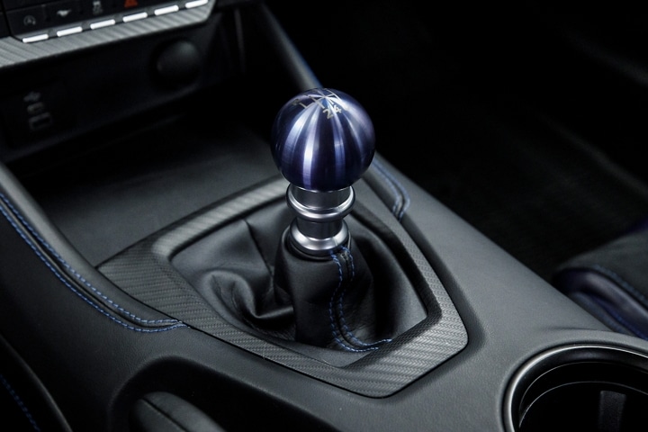 2024 Ford Mustang® Dark Horse™ model with a unique titanium Anodized Blue shift knob