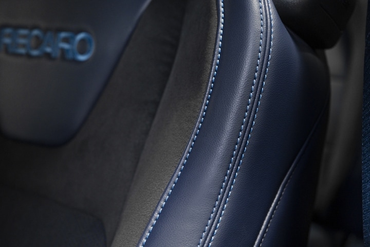 2024 Ford Mustang® Dark Horse™ model with Black/Blue Dinamica RECARO® seats