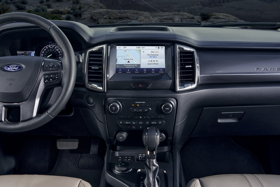 2023 Ford Ranger® with available SYNC® dashboard touchscreen