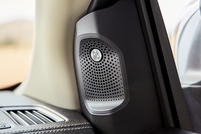 Pillar mounted speaker included with available B&O Sound System by Bang and Olufsen