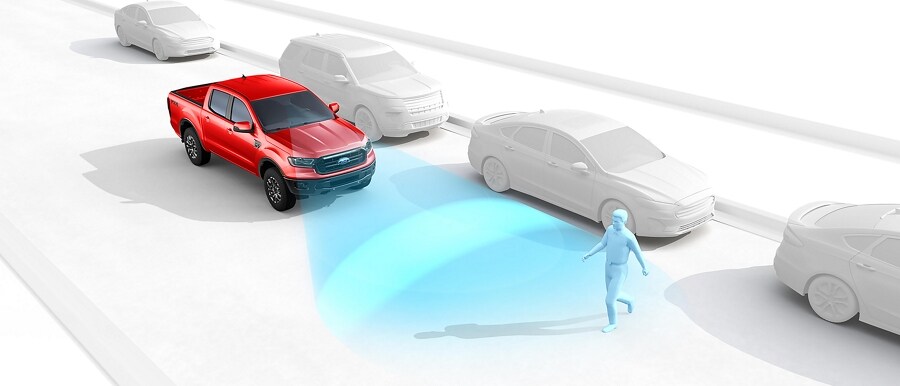 Illustration of Pre-Collision Assist in action