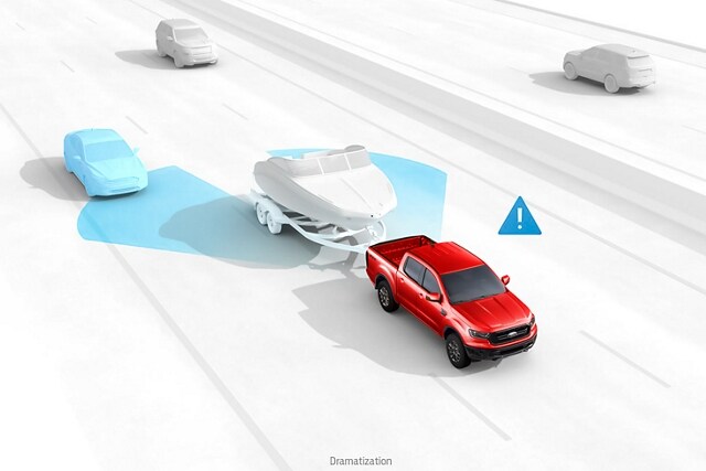 2023 Ford Ranger® illustration demonstrating trailer sway control