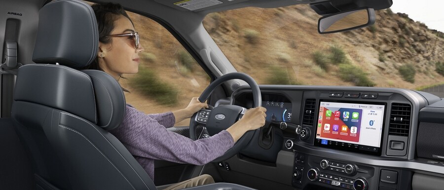 The SYNC® 4 screen showing Apple CarPlay® feature