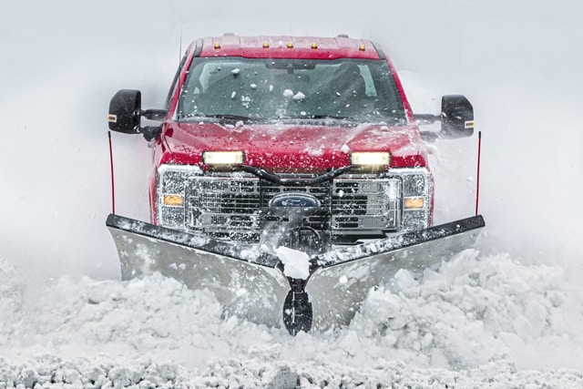 2023 Ford Super Duty® plowing snow