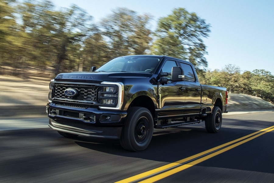2025 Ford Super Duty® F-250® XL STX® Appearance Package pickup being driven on a paved road