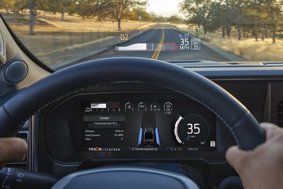 Close-up of the 12-inch productivity screen