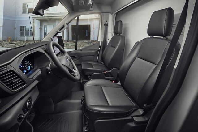 A 2023 Ford Transit® Van interior in Dark Palazzo Grey