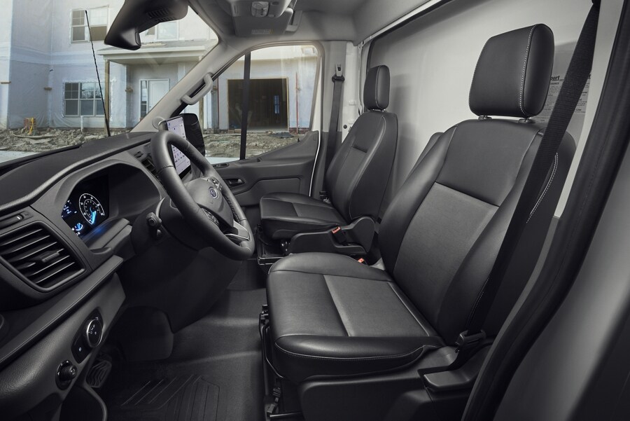A 2023 Ford Transit® Van interior in Dark Palazzo Grey