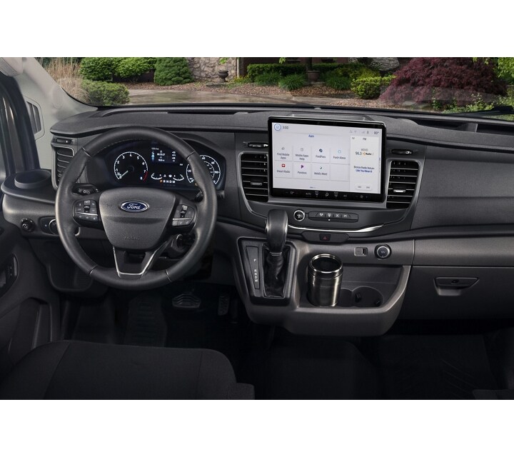 2025 Ford Transit® model with the available 12-inch multi-function display