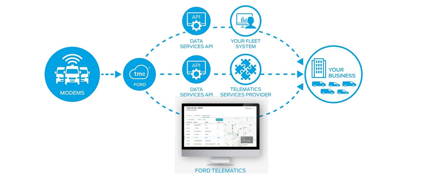 Infographic of the Ford® Data Services process
