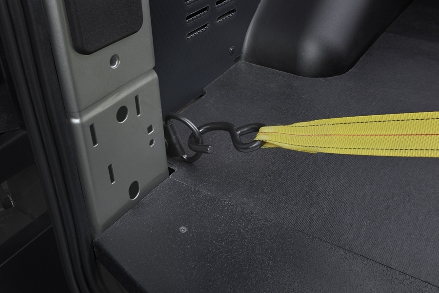 Interior floor of a 2024 Ford Transit® van