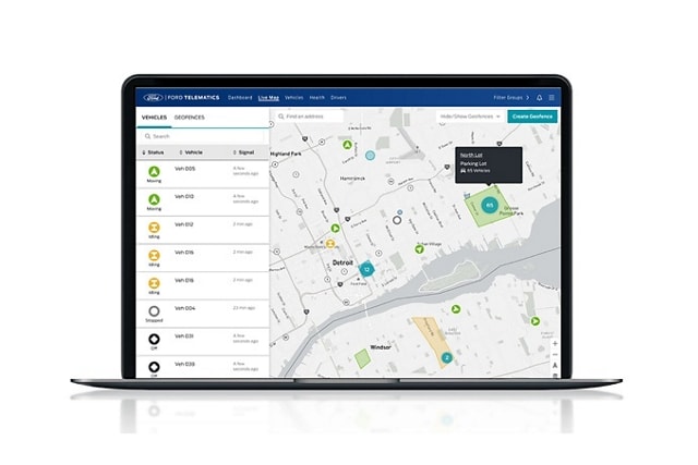 Illustration of a laptop computer screen showing map and information