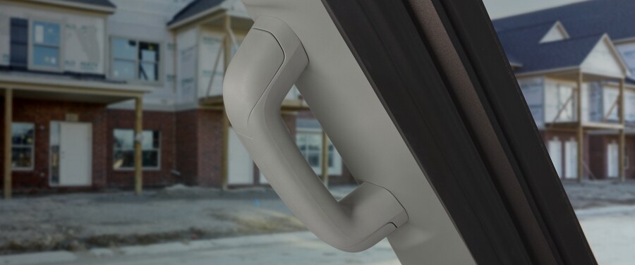 Shot of an A-pillar inside a 2023 Ford Transit® van