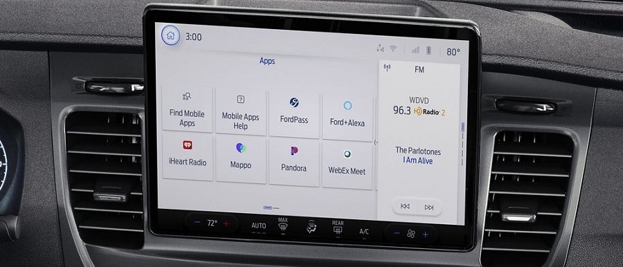 2023 Ford Transit® van interior view of the dash and centre screen