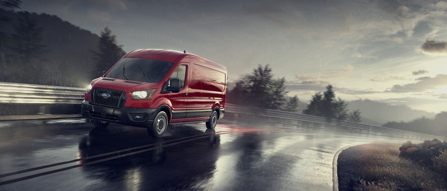 Shot of a 2023 Ford Transit® van with Auto High-Beam Headlamps